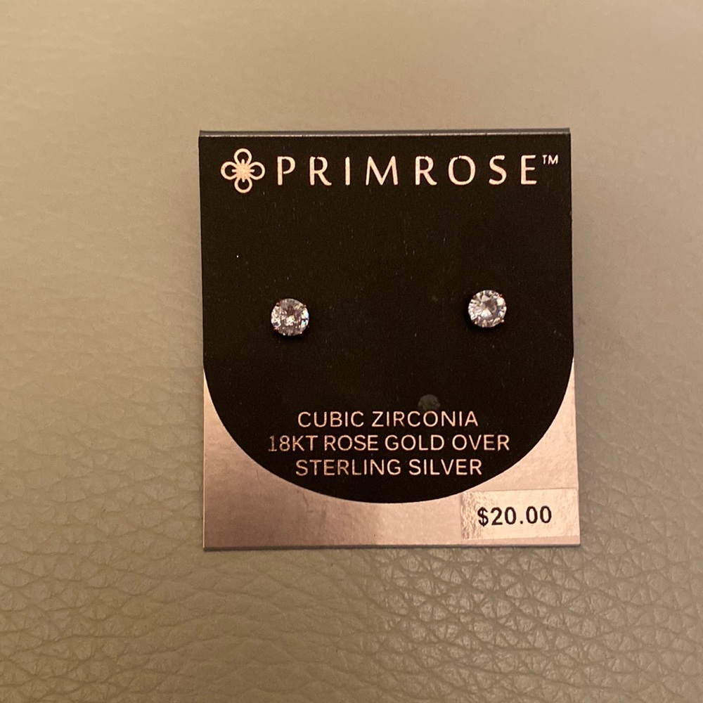 Rose gold stud earrings